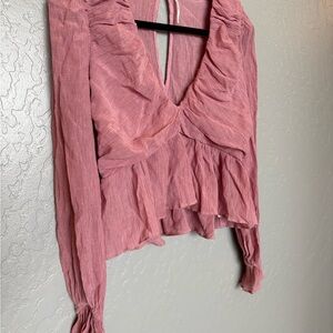Free People Dusty Rose Blouse XS